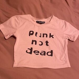 The Kript Pink Graphic Crop Top